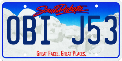SD license plate 0BIJ53
