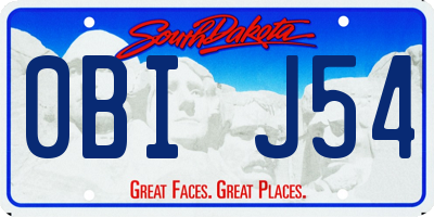 SD license plate 0BIJ54