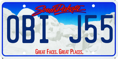 SD license plate 0BIJ55