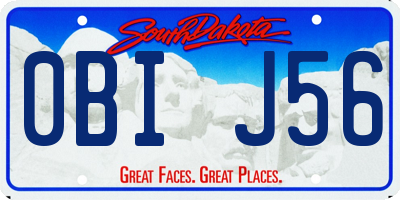 SD license plate 0BIJ56