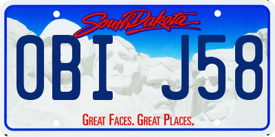 SD license plate 0BIJ58