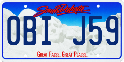 SD license plate 0BIJ59