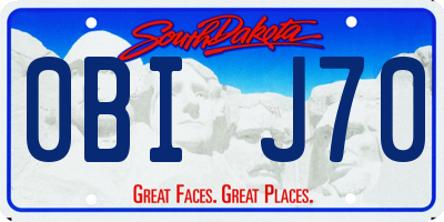 SD license plate 0BIJ70