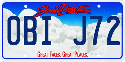 SD license plate 0BIJ72