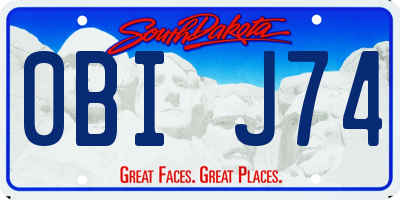 SD license plate 0BIJ74
