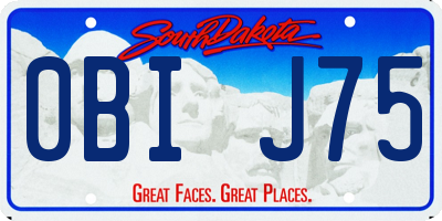 SD license plate 0BIJ75