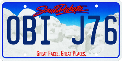 SD license plate 0BIJ76