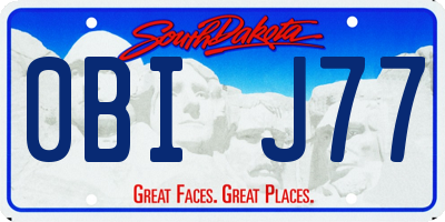 SD license plate 0BIJ77