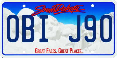 SD license plate 0BIJ90