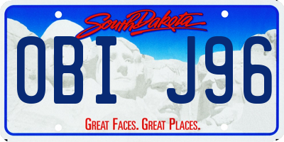 SD license plate 0BIJ96