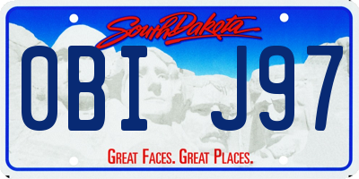 SD license plate 0BIJ97
