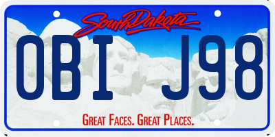SD license plate 0BIJ98