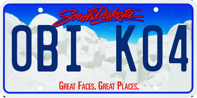 SD license plate 0BIK04