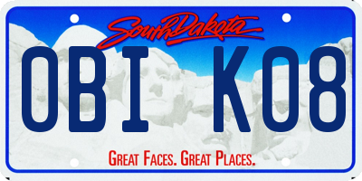 SD license plate 0BIK08