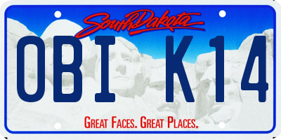 SD license plate 0BIK14