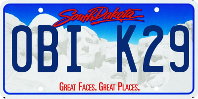 SD license plate 0BIK29