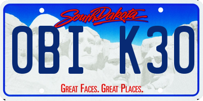 SD license plate 0BIK30