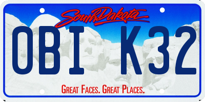 SD license plate 0BIK32