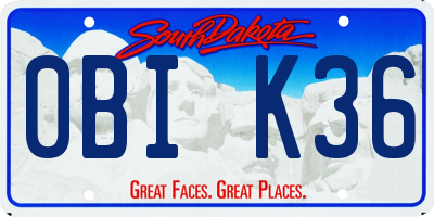 SD license plate 0BIK36