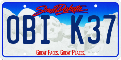 SD license plate 0BIK37