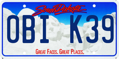 SD license plate 0BIK39