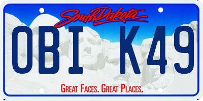 SD license plate 0BIK49