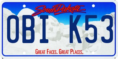SD license plate 0BIK53