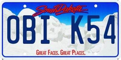 SD license plate 0BIK54