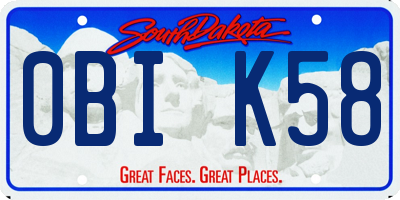 SD license plate 0BIK58