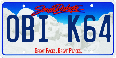 SD license plate 0BIK64