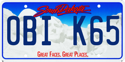 SD license plate 0BIK65