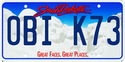 SD license plate 0BIK73
