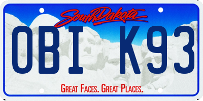 SD license plate 0BIK93