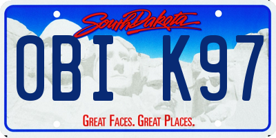 SD license plate 0BIK97