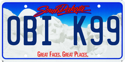 SD license plate 0BIK99
