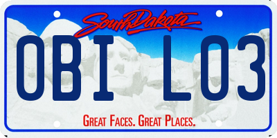 SD license plate 0BIL03