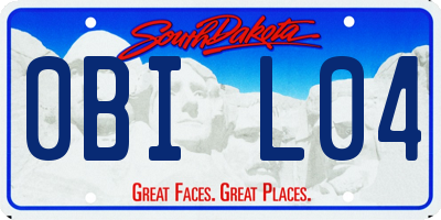 SD license plate 0BIL04