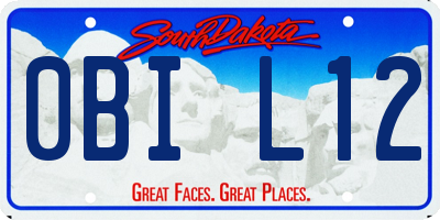 SD license plate 0BIL12