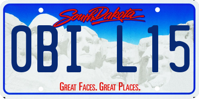 SD license plate 0BIL15