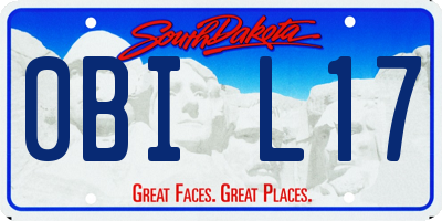 SD license plate 0BIL17
