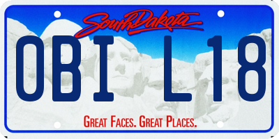 SD license plate 0BIL18
