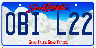 SD license plate 0BIL22
