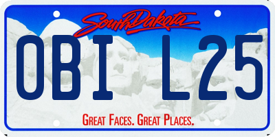 SD license plate 0BIL25