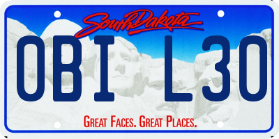 SD license plate 0BIL30