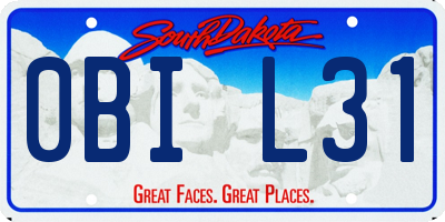 SD license plate 0BIL31
