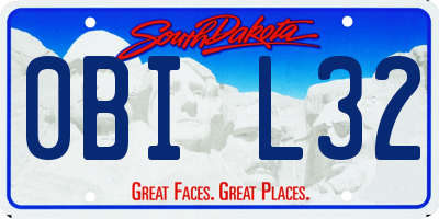 SD license plate 0BIL32
