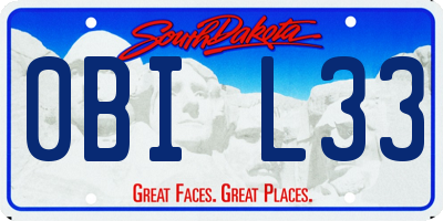 SD license plate 0BIL33