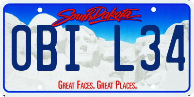 SD license plate 0BIL34