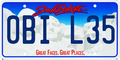 SD license plate 0BIL35