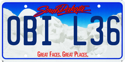 SD license plate 0BIL36